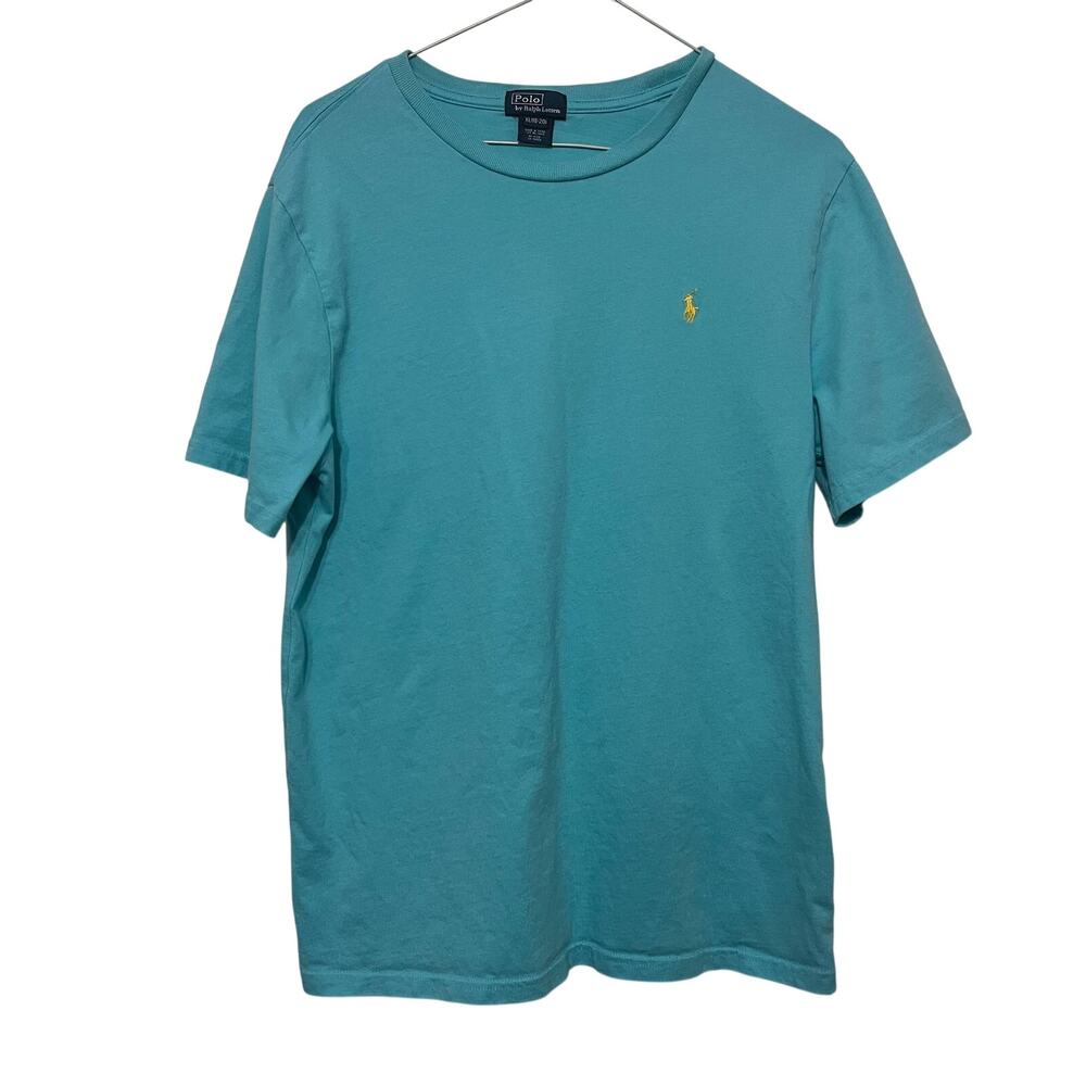 Polo Ralph Lauren T-Shirt Boys XL Blue Yellow Pony Gorpcore Preppy Minimalist